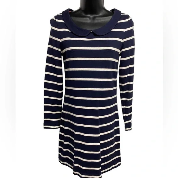 Boden | Dresses | Boden Navy Blue Striped Knit Dress Size 2 | Poshmark